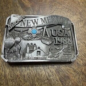 Discover New Mexico USA 1988 Belt Buckle Bostock Buckle Co.  Made In The USA NEW